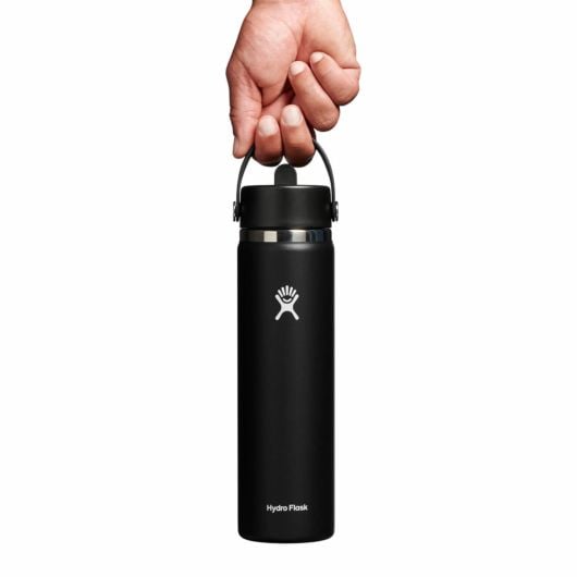 Hydro Flask Wide Flex Straw Cap termoboca s nastavkom 24 OZ 710 ml široka, black