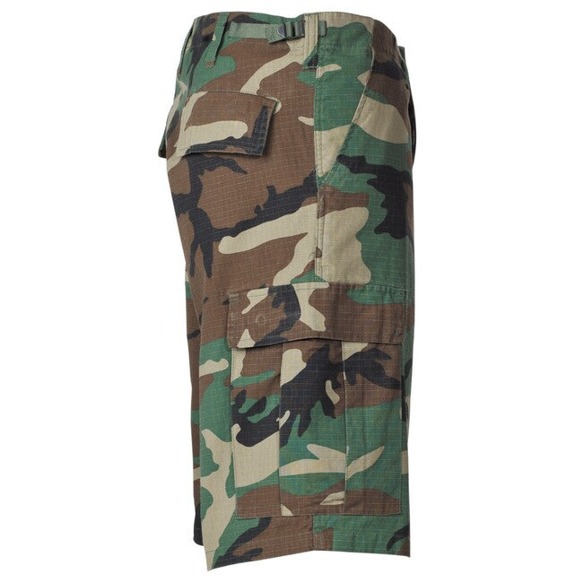 MFH BDU američke kratke hlače Ripstop, woodland-stonewashed