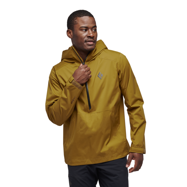 Black Diamond Stormline Stretch Anorak nepromočiva muška jakna, dark curry