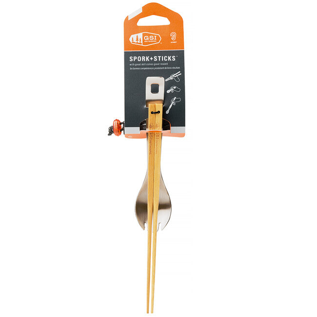GSI Outdoors Glacier nehrđajući spork s drvenim štapićima
