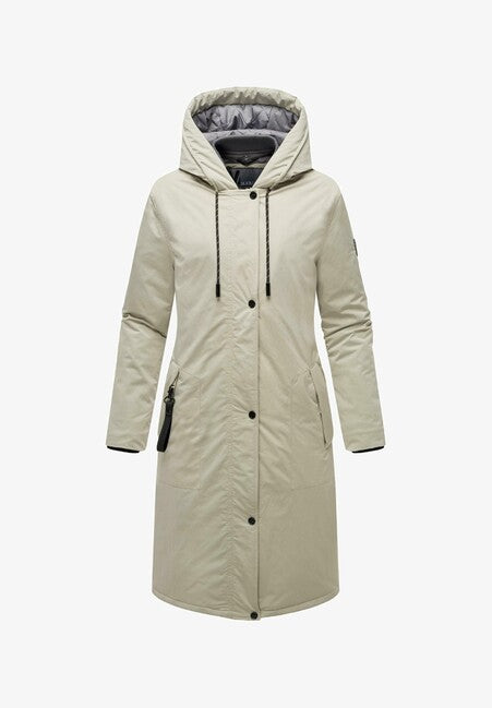 Marikoo Ledalaa parka zimska ženska s kapuljačom, pebble grey