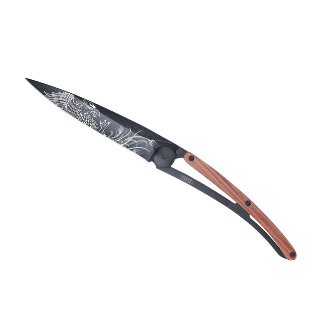 Deejo Tattoo sklopivi nož, Black coral wood, Phoenix