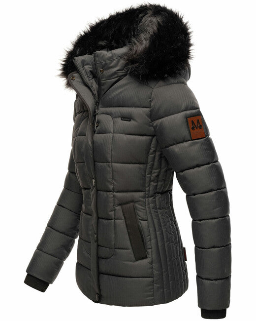 Marikoo Unique ženska zimska jakna s kapuljačom, Anthracite