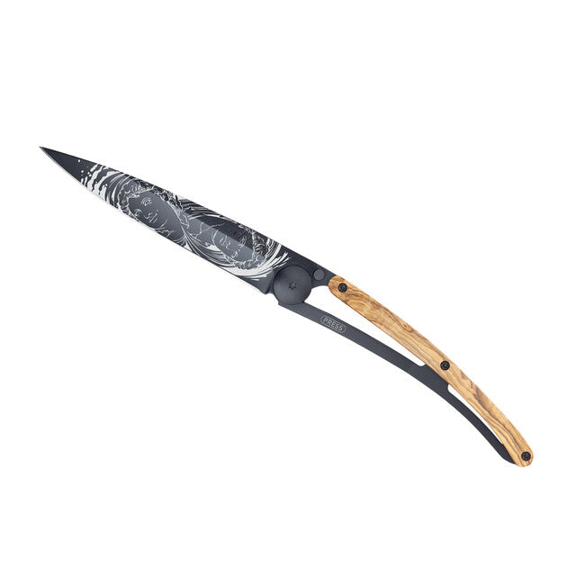 Deejo Gemini sklopivi nož Tattoo Black olive wood