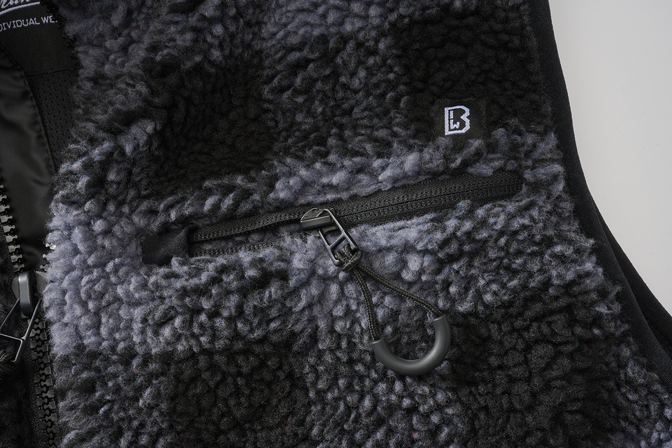Brandit Teddyfleece flis prsluk, crni/sivi