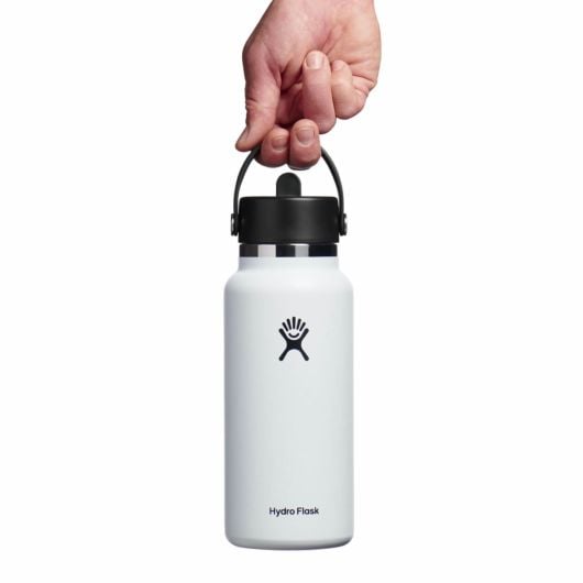 Hydro Flask Wide Mouth termoboca s nastavkom Flex Straw Cap 946 ml široka 32 OZ, white