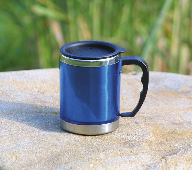 BasicNature MUG nehrđajuća termošalica, plava, 0,42 l