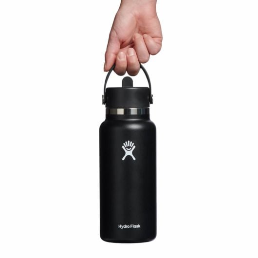 Hydro Flask Wide Flex Straw Cap široka termoboca s nastavkom 32 OZ / 946 ml, crna