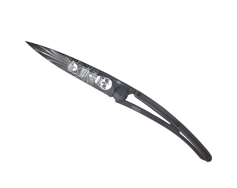 Deejo Tattoo sklopivi nož Black ebony wood Immortal