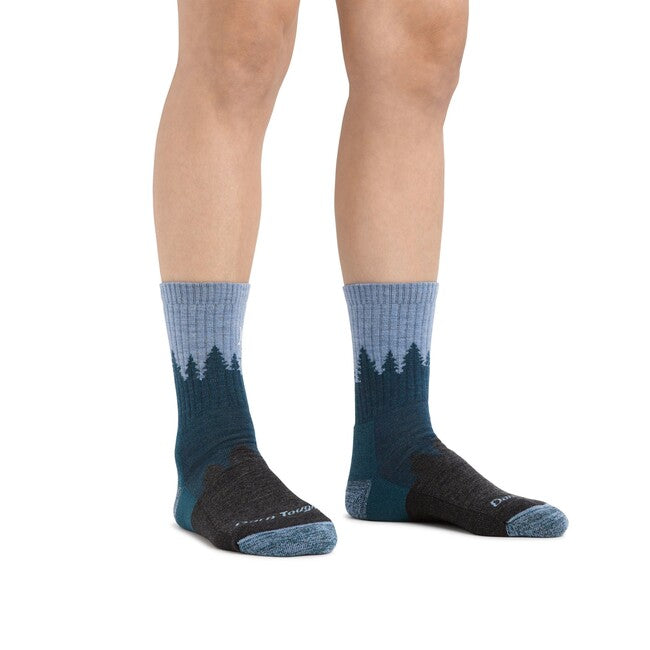 Darn Tough Treeline Micro Crew Midweight planinarske čarape s amortizacijom, Blue