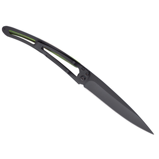 Deejo Versailles sklopivi nož Black tattoo green beech