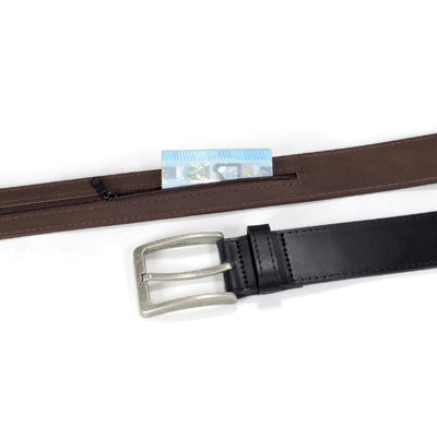 BasicNature Classic remen za novac, crni