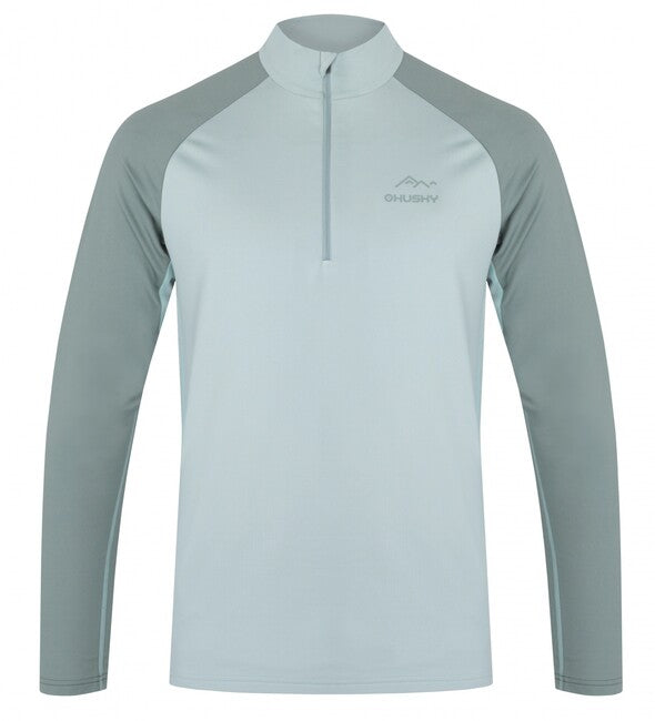 HUSKY Tromi Zip muška termoaktivna majica na zatvarač, faded green