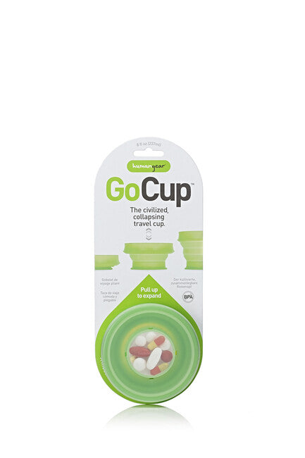 Humangear GoCup sklopiva putna čaša, higijenska, lako se pakira, 237 ml, zelena