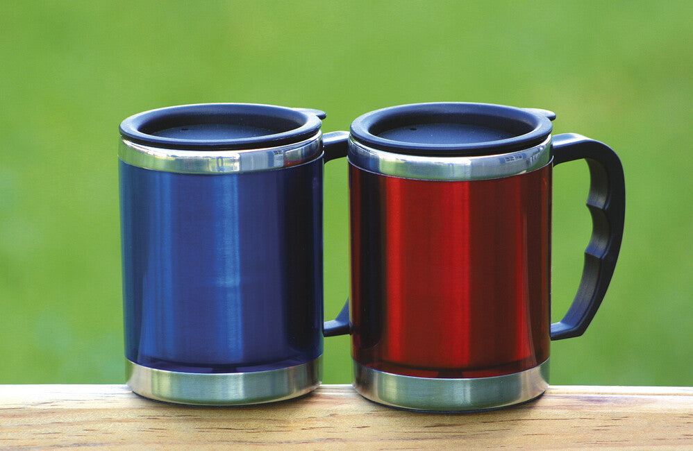 BasicNature MUG nehrđajuća termosica, crvena, 0,42 l