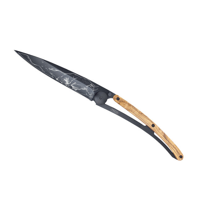 Deejo Tattoo sklopivi nož Black olive wood Taurus