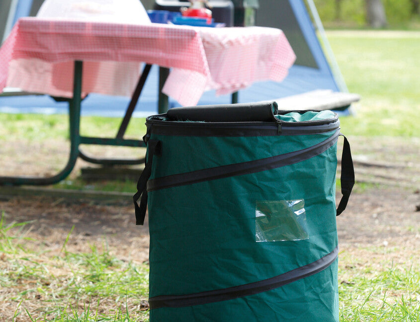 Coghlans Pop-Up Stuffbag DeLuxe kamping koš za smeće, 100 litara, zeleni