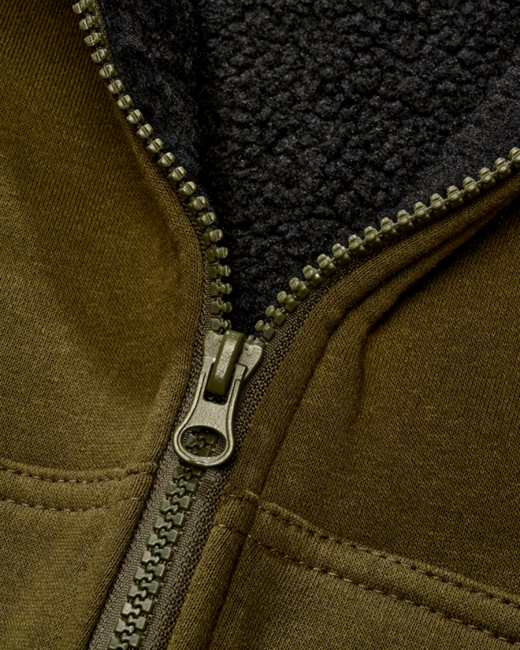 Brandit Sweatjacket muški pulover s toplom podstavom Teddylining, maslinasto zeleni