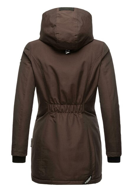 Navahoo Blizzardstorm zimska jakna ženska s kapuljačom, dark choco