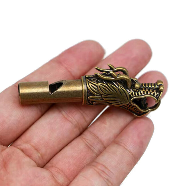 WARAGOD DragonHorn mjedena vintage pištaljka s motivom zmaja 115 dB
