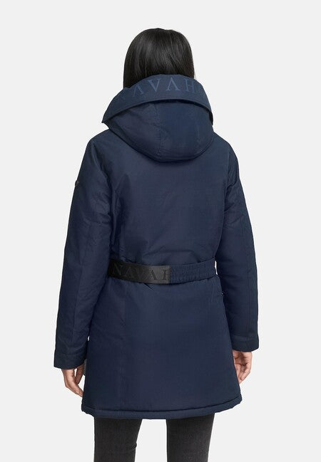 Navahoo FROSTKUSS 14 parka zimska ženska s odvojivom kapuljačom i remenom, navy
