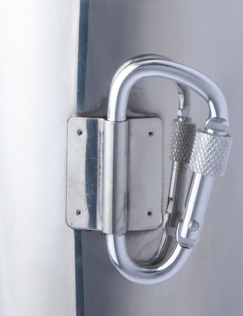 BasicNature Space Safer Thermo šalica od nehrđajućeg čelika s karabinerom, 0,33 l