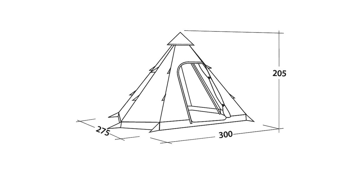 Easy Camp Bolide 400 šator Tipi-Tent 4 osobe EasyCamp, zeleni