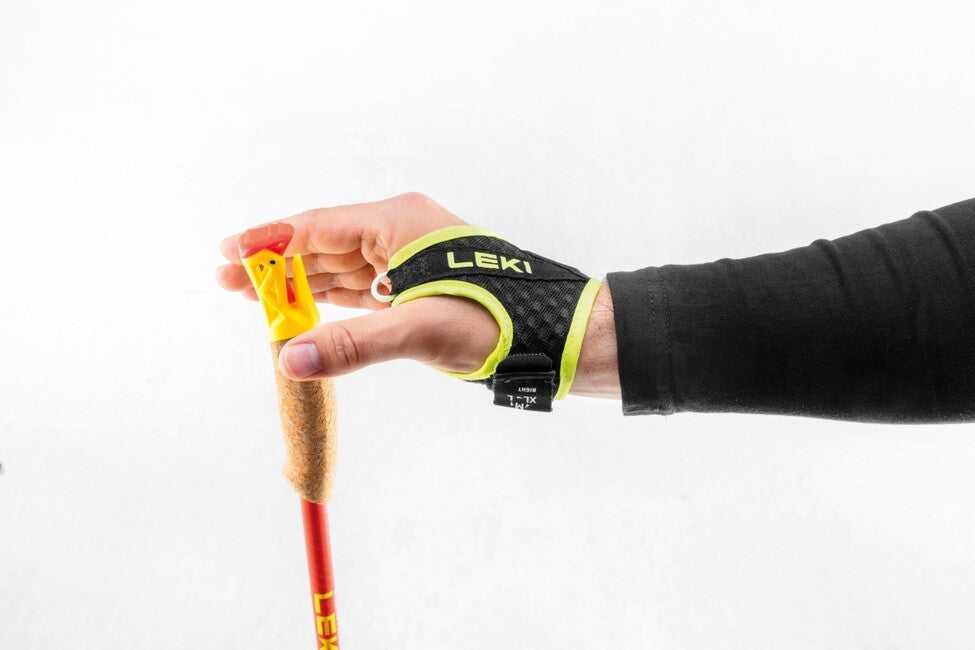 LEKI Ultratrail FX.One Superlite Trail Running štapovi, jasna crvena-neonska žuta-prirodni karbon
