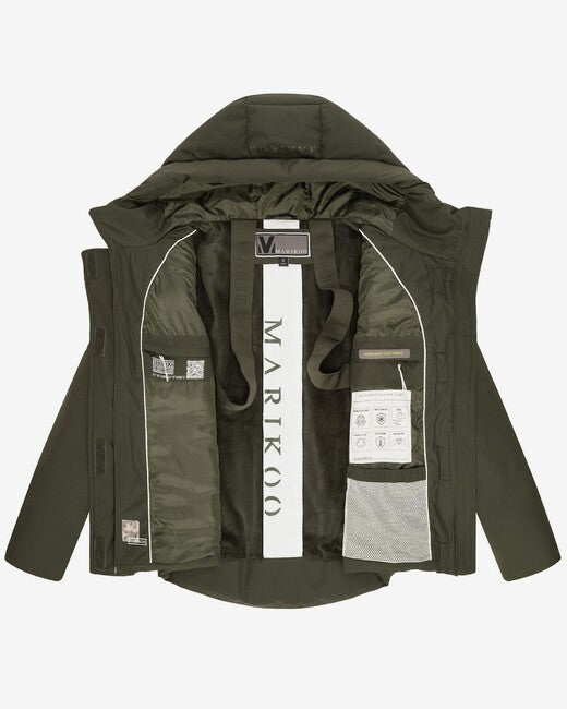 Marikoo Elira16 ženska zimska jakna, Dark olive