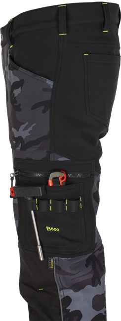 BENNON CAMOS softshell hlače, crne/sive