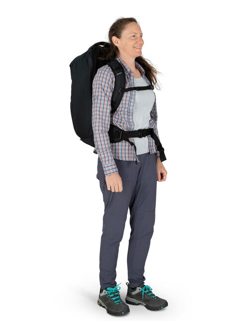 OSPREY FAIRVIEW 40 II putni ruksak, crn