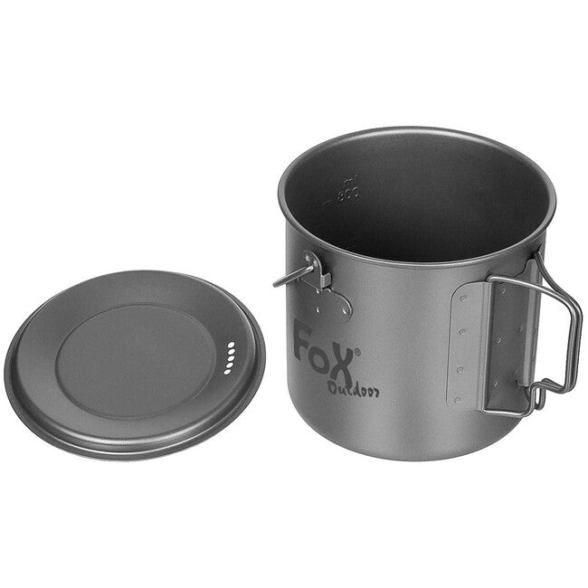 Fox Outdoor titanijski lonac s poklopcem, cca 1,1 L