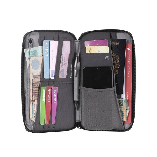 Lifeventure Putna futrola za dokumente sa zaštitom RFiD, siva