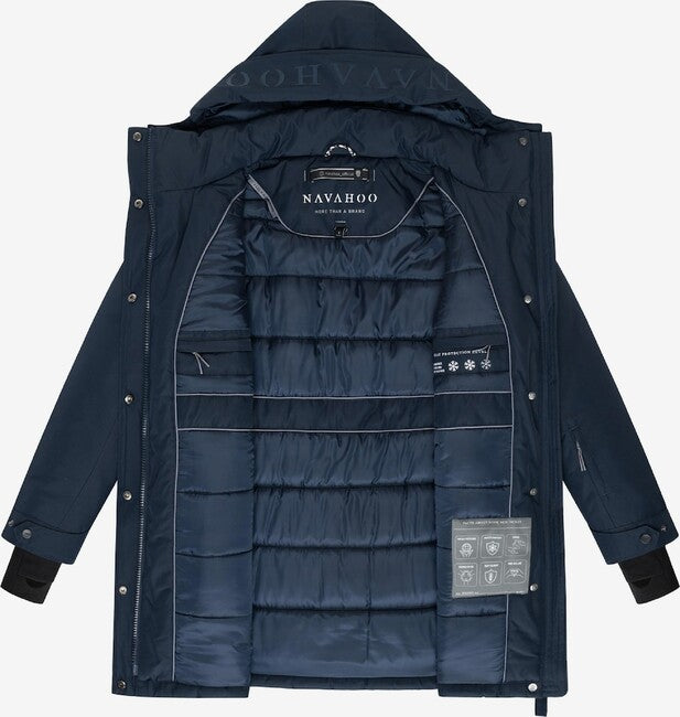 Navahoo FROSTKUSS 14 parka zimska ženska s odvojivom kapuljačom i remenom, navy