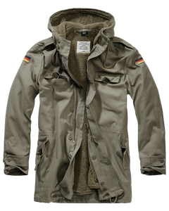 Brandit BW Parka sa zastavom, maslinasto zelena