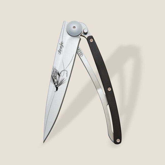 Deejo Nature sklopivi nož crni ebony wood silver wilkinson
