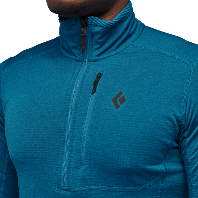 Black Diamond Coefficient Lt muška majica s dugim rukavima i zatvaračem, kingfisher