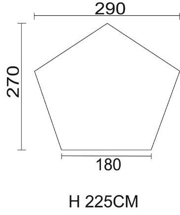 MFH Indian šator Teepee za 3 osobe, maslinasto zelen, 290x270x225 cm