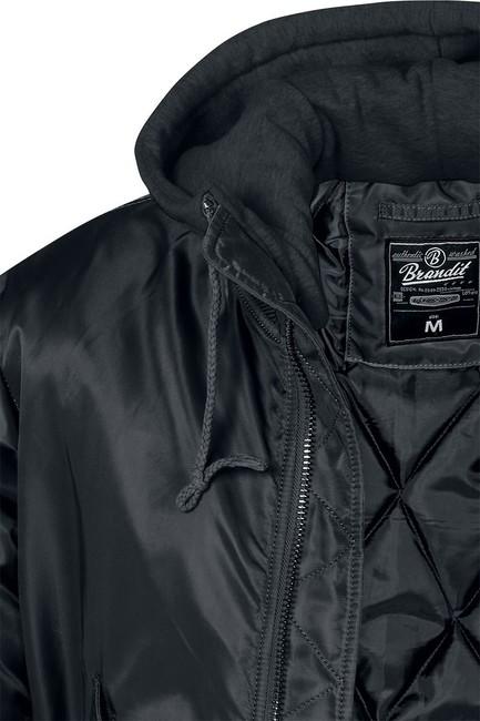 Brandit MA1 Hooded bomber jakna, crna