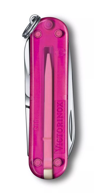 Victorinox Classic SD džepni nož Transparent, ružičasti