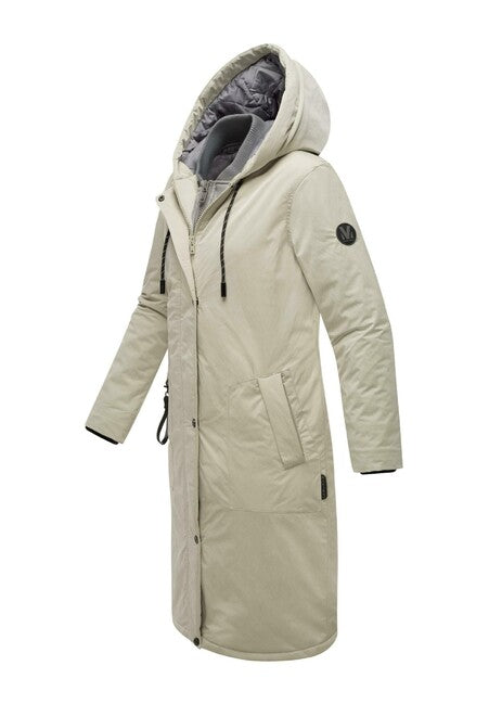 Marikoo Ledalaa parka zimska ženska s kapuljačom, pebble grey