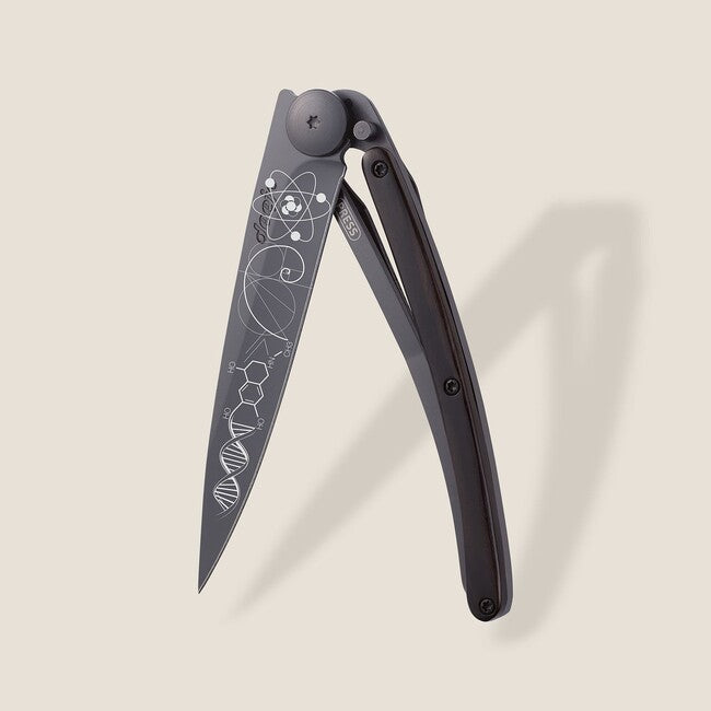 Deejo Tattoo sklopivi nož Black ebony wood Science