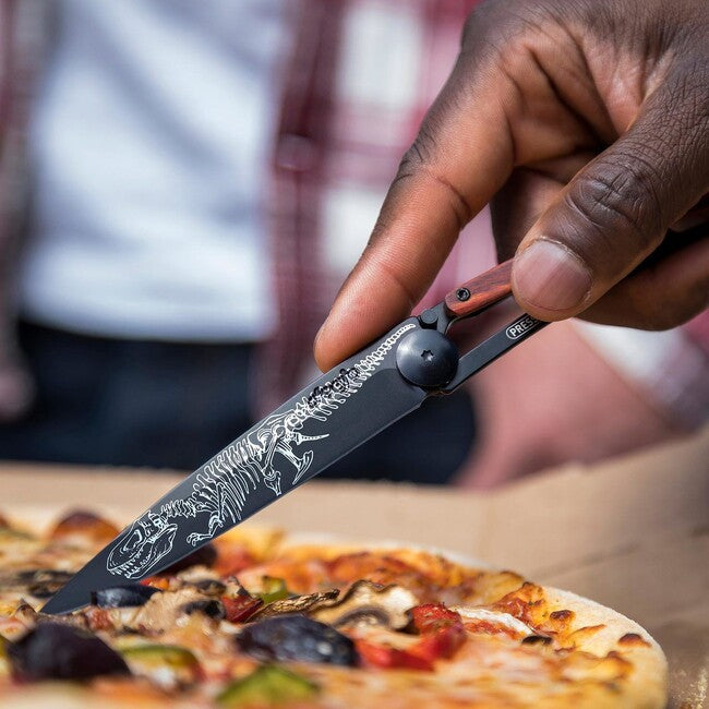 Deejo Tattoo sklopivi nož Black coralwood T-Rex
