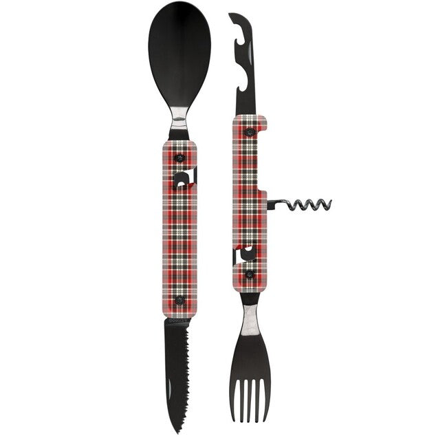 Akinod A02B00012 multifunkcionalni set 13h25, black mirror finish, Red Tartan