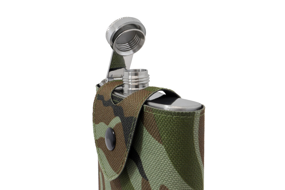 Origin Outdoors Classic pljoska s torbicom za remen 227 ml, kamuflažna