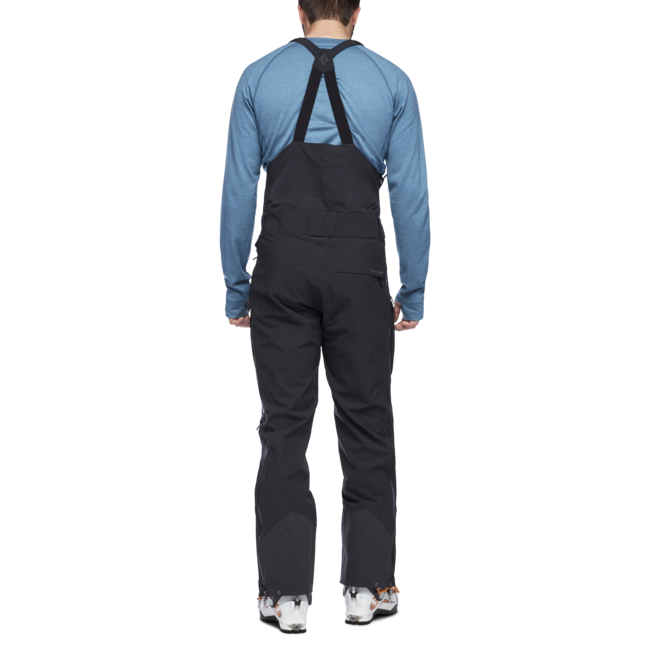 Black Diamond Recon Stretch Bibs muške hlače s naramenicama, crne