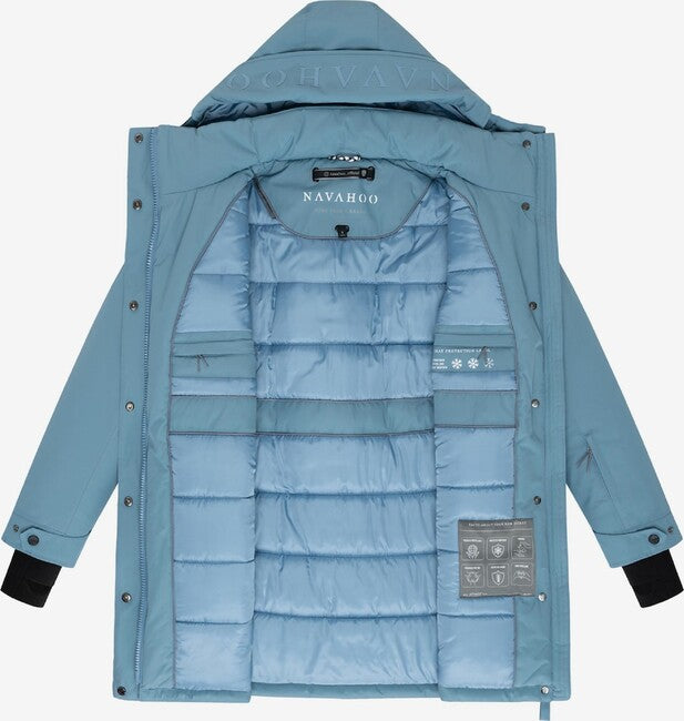 Navahoo FROSTKUSS 14 parka zimska ženska s odvojivom kapuljačom i remenom, powder blue