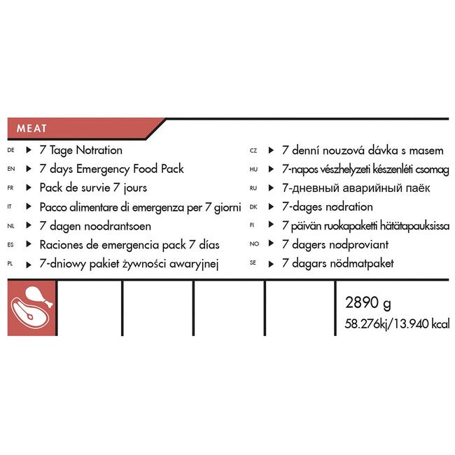 Trek'n Eat 7-dnevni paket hrane MEAT