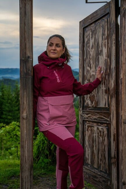 HUSKY Keiry ženske outdoor hlače, bordo/ružičaste