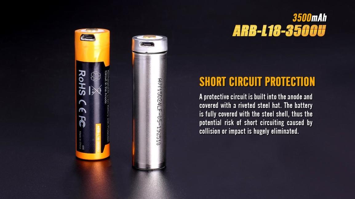 Fenix baterija za punjenje USB 18650 li-ion 3500 mAh